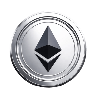 Grafický prvek plovoucí ve vzduchu se symbolem mince Ethereum (ETH)